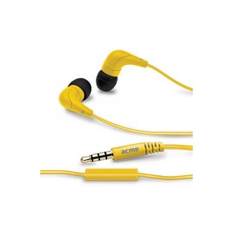 Słuchawki z mikrofonem Acme HE15Y Groovy żółte