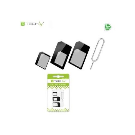 Adapter Techly karty SIM (nano, micro) + kluczyk I-SIM-3 