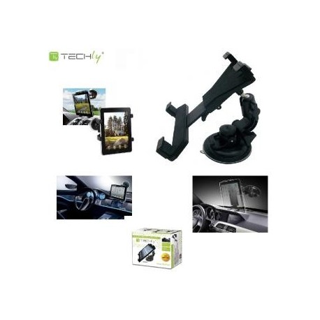 Uchwyt samochodowy Techly I-TABLET-VENT do tabletu/iPad 7"-10,1", na szybę, czarny
