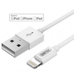 Kabel USB - Lightning Unitek Y-C499WH 100cm, biały, iPod, iPhone, iPad