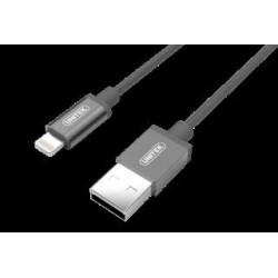 Kabel USB - Lightning Unitek Y-C499AGY 100cm, szary, iPod, iPhone, iPad