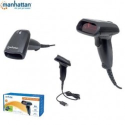 Skaner kodów kreskowych Manhattan E-LG-USB300 USB, laserowy