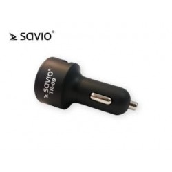 Transmiter samochodowy Savio TR-09 z funkcją Bluetooth + ładowarka 2,4A