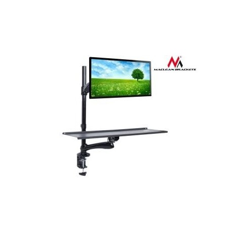 Uchwyt do monitora oraz klawiatury Maclean MC-681 13-27" 9kg czarny max VESA 100x100