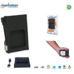 Obudowa na dysk Manhattan I-CASE SIL-25BK 2,5" SATA, USB 2.0, silikonowa, czarna