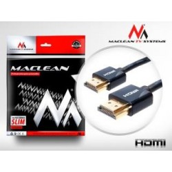 Kabel HDMI Maclean MCTV-700 HDMI 1.4 (M) - HDMI 1.4 (M) ULTRA SLIM, czarny 0,5m