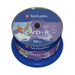 DVD+R Verbatim 16x 4.7GB Printable No ID (Cake 50)
