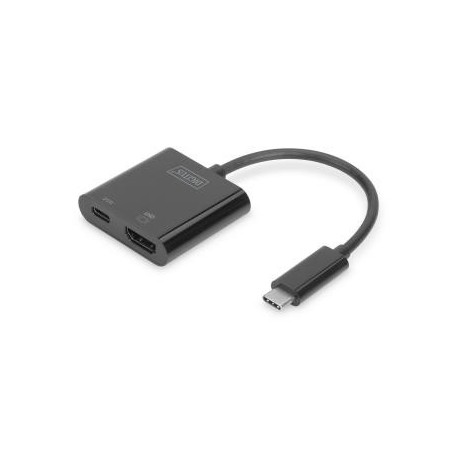 Adapter graficzny Digitus HDMI 4K 60Hz UHD na USB 3.1 Typ C, PD z audio, aluminiowy