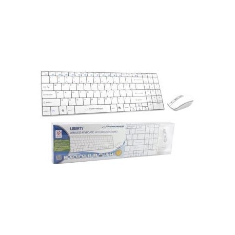 Zestaw bezprzewodowy klawiatura + mysz Esperanza EK122W biały