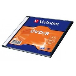 DVD-R Verbatim 4.7GB X16 Matt Silver (20 Slim)