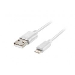 Kabel Lanberg Lightning(M) - USB-A(M) 1m biały