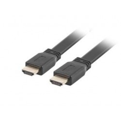 Kabel HDMI Lanberg M/M v2.0 0,5m czarny flat