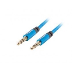 Kabel Premium audio Lanberg stereo minijack - minijack M/M 1m niebieski
