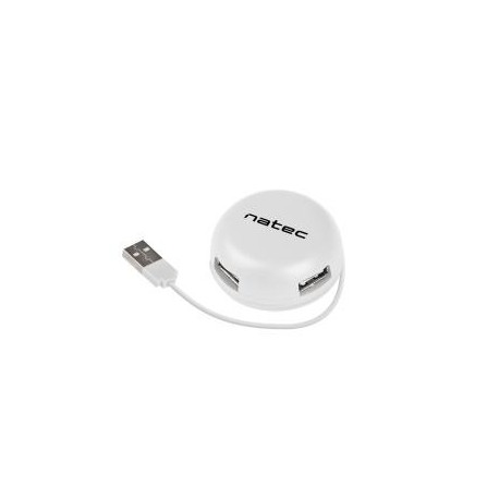 Hub USB Natec 4x USB 2.0 Bumblebee biały