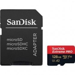 Karta pamięci MicroSDXC SanDisk EXTREME PRO 128GB 170/90 MB/s A2 C10 V30 UHS-I U3