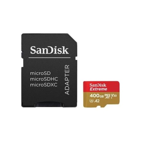 Karta pamięci MicroSDXC SanDisk EXTREME 400GB 160MB/s A2 C10 V30 UHS-I U3 Mobile + adapter