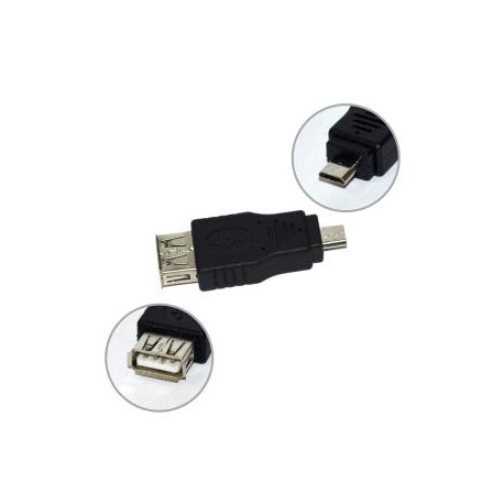 Adapter VAKOSS TC-U109K micro USB B/M - USB A/F czarny