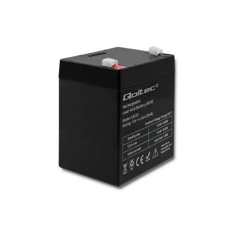 Akumulator AGM Qoltec | 12V | 4.5Ah | max.1.35A 