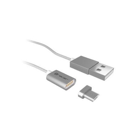 Kabel magnetyczny Tracer USB 2.0 AM - micro 1m srebrny