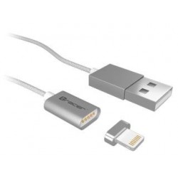 Kabel magnetyczny Tracer USB 2.0 iPhone AM - Lightning 1m srebrny
