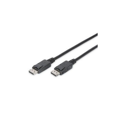 Kabel DisplayPort Assmann z zatrzaskami 1080p 60Hz FHD Typ DP/DP M/M czarny 5m