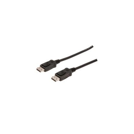 Kabel DisplayPort Assmann z zatrzaskami 1080p 60Hz FHD Typ DP/DP M/M czarny 3m