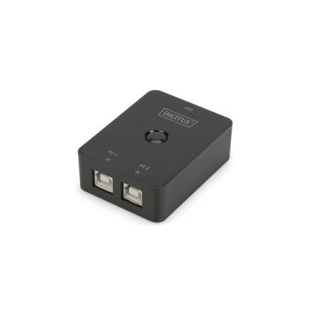 Przełącznik Digitus USB 2.0, 2 PC - 1 Urządzenie, samozasilający