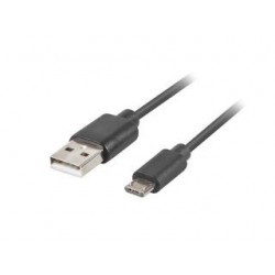 Kabel USB 2.0 Lanberg micro BM-AM 0,5m QC 3.0 czarny
