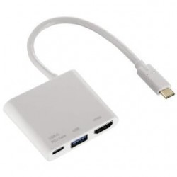 Kabel adapter Hama multiport 3w1 USB-C - USB 3.0 + HDMI
