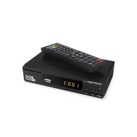 Tuner DVB-T/T2 Esperanza, EV104, czarny