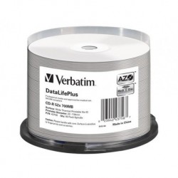 CD-R Verbatim 700MB DL+ AZO Thermal Printable Medi Disc No ID (cake 50)