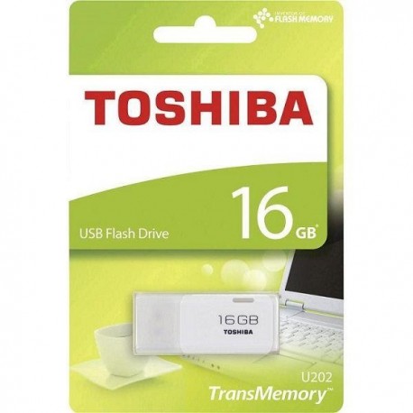 Pendrive Toshiba 16GB U202 (THN-U202W0160E4) USB 2.0 White