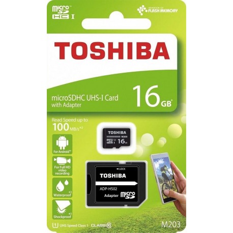Karta pamięci MicroSDXC TOSHIBA M203 (THN-M203K0160EA) 16GB UHS-I Class 10 + adapter