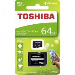 Karta pamięci MicroSDXC TOSHIBA M203 (THN-M203K0640EA) 64GB UHS-I Class 10 + adapter