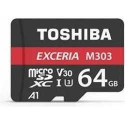 Karta pamięci MicroSDXC TOSHIBA Exceria M303 (THN-M303R0640E2) 64GB UHS-III Class A1 + adapter
