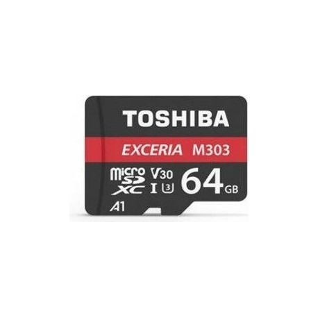 Karta pamięci MicroSDXC TOSHIBA Exceria M303 (THN-M303R0640E2) 64GB UHS-III Class A1 + adapter