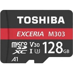 Karta pamięci MicroSDXC TOSHIBA Exceria M303 (THN-M303R1280E2) 128GB UHS-III Class A1 + adapter