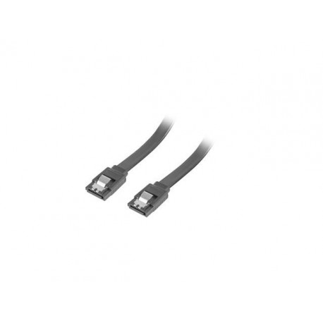 Kabel SATA Lanberg DATA III (6Gb/s) F/F 0,5m metalowe zatrzaski czarny