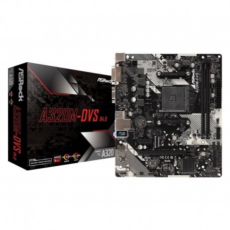 Płyta ASRock A320M-DVS R4.0 /AMD A320/DDR4/SATA3/M.2/USB3.0/PCIe3.0/AM4/mATX