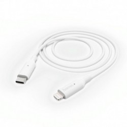 Kabel ładujący USB 2.0 Hama Data Lightning/TYP-C MFI 1m biały