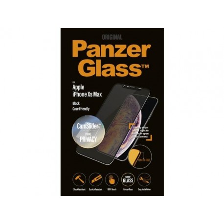 Szkło hartowane PanzerGlass do iPhone Xs Max prywatne CamSlider czarne