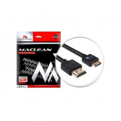 Kabel HDMI A-C Maclean MCTV-710 HDMI 1.4 (M) - miniHDMI 1.4 (M) ULTRA SLIM, czarny 0,5m