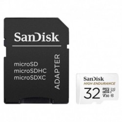 Karta pamięci MicroSDHC SanDisk High Endurance 32GB 100/40 MB/s A1 Class 10 V30 UHS-I U3 + adapter