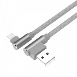 Kabel USB 2.0 Unitek C14055GY Lightning- USB-A M/M 1m, kątowy