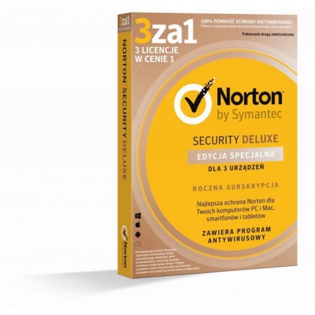Oprogramowanie NORTON SECURITY DELUXE 3.0 PL 1 USER 3 DEVICE 12MO Edycja Specjalna