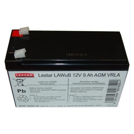Akumulator żelowy wymienny Lestar LAWuB 12V 9Ah AGM VRLA