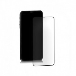 Szkło ochronne hybrydowe PREMIUM Qoltec do Apple iPhone Xs Max | Czarne | Pełne