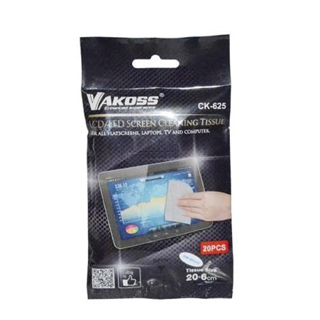 Ściereczki do czyszczenia ekranu LED/LCD Vakoss CK-625 20 sztuk