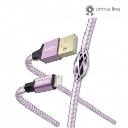 Kabel USB 2.0 Hama Data "Refledted" A (M) - Lightning (M), 1,5m, lawendowy