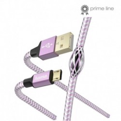 Kabel USB 2.0 Hama Data "Reflected" Micro-USB 1,5M, lawendowy